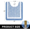 image:imageOLANLY Bathroom Rugs Sets 3 Piece Soft Absorbent Microfiber Bath Mats and UShaped Contour Toilet Rug Home Decor Accessories NonSlip Bath Mat Set for Bathroom 30x2024x1624x20 GreyBlue and White