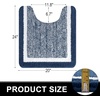 image:imageOLANLY Bathroom Rugs Sets 3 Piece Soft Absorbent Microfiber Bath Mats and UShaped Contour Toilet Rug Home Decor Accessories NonSlip Bath Mat Set for Bathroom 30x2024x1624x20 GreyNavy and White