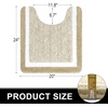 image:imageOLANLY Bathroom Rugs Sets 3 Piece Soft Absorbent Microfiber Bath Mats and UShaped Contour Toilet Rug Home Decor Accessories NonSlip Bath Mat Set for Bathroom 30x2024x1624x20 GreyBeige and White