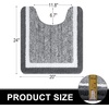 image:imageOLANLY Bathroom Rugs Sets 3 Piece Soft Absorbent Microfiber Bath Mats and UShaped Contour Toilet Rug Home Decor Accessories NonSlip Bath Mat Set for Bathroom 30x2024x1624x20 GreyDark Grey and White