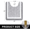 image:imageOLANLY Bathroom Rugs Sets 3 Piece Soft Absorbent Microfiber Bath Mats and UShaped Contour Toilet Rug Home Decor Accessories NonSlip Bath Mat Set for Bathroom 30x2024x1624x20 GreyGrey and White