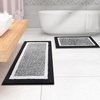 image:imageOLANLY Bathroom Rugs Sets 3 Piece Soft Absorbent Microfiber Bath Mats and UShaped Contour Toilet Rug Home Decor Accessories NonSlip Bath Mat Set for Bathroom 30x2024x1624x20 GreyBlack