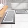 image:imageOLANLY Bathroom Rugs Sets 3 Piece Soft Absorbent Microfiber Bath Mats and UShaped Contour Toilet Rug Home Decor Accessories NonSlip Bath Mat Set for Bathroom 30x2024x1624x20 GreyGrey and White