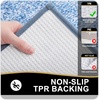 image:imageOLANLY Bathroom Rugs Sets 3 Piece Soft Absorbent Microfiber Bath Mats and UShaped Contour Toilet Rug Home Decor Accessories NonSlip Bath Mat Set for Bathroom 30x2024x1624x20 GreyBlue and White