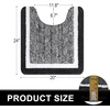 image:imageOLANLY Bathroom Rugs Sets 3 Piece Soft Absorbent Microfiber Bath Mats and UShaped Contour Toilet Rug Home Decor Accessories NonSlip Bath Mat Set for Bathroom 30x2024x1624x20 GreyBlack and White