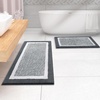 image:imageOLANLY Bathroom Rugs Sets 3 Piece Soft Absorbent Microfiber Bath Mats and UShaped Contour Toilet Rug Home Decor Accessories NonSlip Bath Mat Set for Bathroom 30x2024x1624x20 GreyDark Grey and White