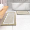 image:imageOLANLY Bathroom Rugs Sets 3 Piece Soft Absorbent Microfiber Bath Mats and UShaped Contour Toilet Rug Home Decor Accessories NonSlip Bath Mat Set for Bathroom 30x2024x1624x20 GreyBeige and White