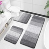 image:imageOLANLY Bathroom Rugs Sets 3 Piece Soft Absorbent Microfiber Bath Mats and UShaped Contour Toilet Rug Machine Wash Dry Plush Shaggy Bath Mat Set for Bathroom 30x2024x1624x20 GreyGrey
