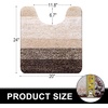 image:imageOLANLY Bathroom Rugs Sets 3 Piece Soft Absorbent Microfiber Bath Mats and UShaped Contour Toilet Rug Machine Wash Dry Plush Shaggy Bath Mat Set for Bathroom 30x2024x1624x20 GreyBrown