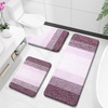 image:imageOLANLY Bathroom Rugs Sets 3 Piece Soft Absorbent Microfiber Bath Mats and UShaped Contour Toilet Rug Machine Wash Dry Plush Shaggy Bath Mat Set for Bathroom 30x2024x1624x20 GreyMauve