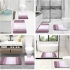 image:imageOLANLY Bathroom Rugs Sets 3 Piece Soft Absorbent Microfiber Bath Mats and UShaped Contour Toilet Rug Machine Wash Dry Plush Shaggy Bath Mat Set for Bathroom 30x2024x1624x20 GreyMauve