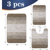 image:imageOLANLY Bathroom Rugs Sets 3 Piece Soft Absorbent Microfiber Bath Mats and UShaped Contour Toilet Rug Machine Wash Dry Plush Shaggy Bath Mat Set for Bathroom 30x2024x1624x20 GreyCoffe