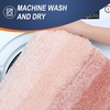 image:imageOLANLY Bathroom Rugs Sets 3 Piece Soft Absorbent Microfiber Bath Mats and UShaped Contour Toilet Rug Machine Wash Dry Plush Shaggy Bath Mat Set for Bathroom 30x2024x1624x20 GreyPeach