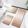 image:imageOLANLY Bathroom Rugs Sets 3 Piece Soft Absorbent Microfiber Bath Mats and UShaped Contour Toilet Rug Machine Wash Dry Plush Shaggy Bath Mat Set for Bathroom 30x2024x1624x20 GreyBeige