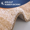 image:imageOLANLY Bathroom Rugs Sets 3 Piece Soft Absorbent Microfiber Bath Mats and UShaped Contour Toilet Rug Machine Wash Dry Plush Shaggy Bath Mat Set for Bathroom 30x2024x1624x20 GreyBeige