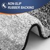 image:imageOLANLY Bathroom Rugs Sets 3 Piece Soft Absorbent Microfiber Bath Mats and UShaped Contour Toilet Rug Machine Wash Dry Plush Shaggy Bath Mat Set for Bathroom 30x2024x1624x20 GreyBlack