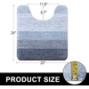 image:imageOLANLY Bathroom Rugs Sets 3 Piece Soft Absorbent Microfiber Bath Mats and UShaped Contour Toilet Rug Machine Wash Dry Plush Shaggy Bath Mat Set for Bathroom 30x2024x1624x20 GreyBlue