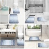 image:imageOLANLY Bathroom Rugs Sets 3 Piece Soft Absorbent Microfiber Bath Mats and UShaped Contour Toilet Rug Machine Wash Dry Plush Shaggy Bath Mat Set for Bathroom 30x2024x1624x20 GreyBlue