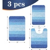 image:imageOLANLY Bathroom Rugs Sets 3 Piece Soft Absorbent Microfiber Bath Mats and UShaped Contour Toilet Rug Machine Wash Dry Plush Shaggy Bath Mat Set for Bathroom 30x2024x1624x20 GreyLight Royal Blue