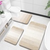 image:imageOLANLY Bathroom Rugs Sets 3 Piece Soft Absorbent Microfiber Bath Mats and UShaped Contour Toilet Rug Machine Wash Dry Plush Shaggy Bath Mat Set for Bathroom 30x2024x1624x20 GreyLight Beige