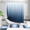 image:imageOLANLY Bathroom Rugs Sets 3 Piece Soft Absorbent Microfiber Bath Mats and UShaped Contour Toilet Rug Machine Wash Dry Plush Shaggy Bath Mat Set for Bathroom 30x2024x1624x20 GreyNavy