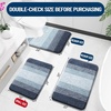 image:imageOLANLY Bathroom Rugs Sets 3 Piece Soft Absorbent Microfiber Bath Mats and UShaped Contour Toilet Rug Machine Wash Dry Plush Shaggy Bath Mat Set for Bathroom 30x2024x1624x20 GreyDark Blue