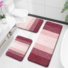 image:imageOLANLY Bathroom Rugs Sets 3 Piece Soft Absorbent Microfiber Bath Mats and UShaped Contour Toilet Rug Machine Wash Dry Plush Shaggy Bath Mat Set for Bathroom 30x2024x1624x20 GreyRed