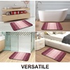 image:imageOLANLY Bathroom Rugs Sets 3 Piece Soft Absorbent Microfiber Bath Mats and UShaped Contour Toilet Rug Machine Wash Dry Plush Shaggy Bath Mat Set for Bathroom 30x2024x1624x20 GreyRed