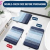 image:imageOLANLY Bathroom Rugs Sets 3 Piece Soft Absorbent Microfiber Bath Mats and UShaped Contour Toilet Rug Machine Wash Dry Plush Shaggy Bath Mat Set for Bathroom 30x2024x1624x20 GreyNavy