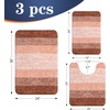image:imageOLANLY Bathroom Rugs Sets 3 Piece Soft Absorbent Microfiber Bath Mats and UShaped Contour Toilet Rug Machine Wash Dry Plush Shaggy Bath Mat Set for Bathroom 30x2024x1624x20 GreyOrange