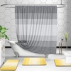 image:imageOLANLY Bathroom Rugs Sets 3 Piece Soft Absorbent Microfiber Bath Mats and UShaped Contour Toilet Rug Machine Wash Dry Plush Shaggy Bath Mat Set for Bathroom 30x2024x1624x20 GreyYellow