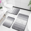 image:imageOLANLY Bathroom Rugs Sets 3 Piece Soft Absorbent Microfiber Bath Mats and UShaped Contour Toilet Rug Machine Wash Dry Plush Shaggy Bath Mat Set for Bathroom 30x2024x1624x20 GreyLight Grey