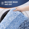 image:imageOLANLY Bathroom Rugs Sets 3 Piece Soft Absorbent Microfiber Bath Mats and UShaped Contour Toilet Rug Machine Wash Dry Plush Shaggy Bath Mat Set for Bathroom 30x2024x1624x20 GreyNavy