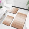 image:imageOLANLY Bathroom Rugs Sets 3 Piece Soft Absorbent Microfiber Bath Mats and UShaped Contour Toilet Rug Machine Wash Dry Plush Shaggy Bath Mat Set for Bathroom 30x2024x1624x20 GreyBeige