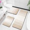 image:imageOLANLY Bathroom Rugs Sets 3 Piece Soft Absorbent Microfiber Bath Mats and UShaped Contour Toilet Rug Machine Wash Dry Plush Shaggy Bath Mat Set for Bathroom 30x2024x1624x20 GreyLight Beige