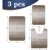 image:imageOLANLY Bathroom Rugs Sets 3 Piece Soft Absorbent Microfiber Bath Mats and UShaped Contour Toilet Rug Machine Wash Dry Plush Shaggy Bath Mat Set for Bathroom 30x2024x1624x20 GreyCoffe
