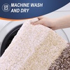 image:imageOLANLY Bathroom Rugs Sets 3 Piece Soft Absorbent Microfiber Bath Mats and UShaped Contour Toilet Rug Machine Wash Dry Plush Shaggy Bath Mat Set for Bathroom 30x2024x1624x20 GreyBrown