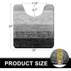 image:imageOLANLY Bathroom Rugs Sets 3 Piece Soft Absorbent Microfiber Bath Mats and UShaped Contour Toilet Rug Machine Wash Dry Plush Shaggy Bath Mat Set for Bathroom 30x2024x1624x20 GreyBlack