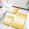 image:imageOLANLY Bathroom Rugs Sets 3 Piece Soft Absorbent Microfiber Bath Mats and UShaped Contour Toilet Rug Machine Wash Dry Plush Shaggy Bath Mat Set for Bathroom 30x2024x1624x20 GreyYellow