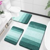 image:imageOLANLY Bathroom Rugs Sets 3 Piece Soft Absorbent Microfiber Bath Mats and UShaped Contour Toilet Rug Machine Wash Dry Plush Shaggy Bath Mat Set for Bathroom 30x2024x1624x20 GreyBlackish Green