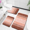 image:imageOLANLY Bathroom Rugs Sets 3 Piece Soft Absorbent Microfiber Bath Mats and UShaped Contour Toilet Rug Machine Wash Dry Plush Shaggy Bath Mat Set for Bathroom 30x2024x1624x20 GreyOrange