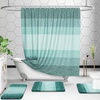 image:imageOLANLY Bathroom Rugs Sets 3 Piece Soft Absorbent Microfiber Bath Mats and UShaped Contour Toilet Rug Machine Wash Dry Plush Shaggy Bath Mat Set for Bathroom 30x2024x1624x20 GreyBlackish Green