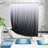 image:imageOLANLY Bathroom Rugs Sets 3 Piece Soft Absorbent Microfiber Bath Mats and UShaped Contour Toilet Rug Machine Wash Dry Plush Shaggy Bath Mat Set for Bathroom 30x2024x1624x20 GreyPeacock Blue