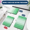 image:imageOLANLY Bathroom Rugs Sets 3 Piece Soft Absorbent Microfiber Bath Mats and UShaped Contour Toilet Rug Machine Wash Dry Plush Shaggy Bath Mat Set for Bathroom 30x2024x1624x20 GreyGreen
