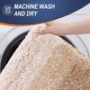 image:imageOLANLY Bathroom Rugs Sets 3 Piece Soft Absorbent Microfiber Bath Mats and UShaped Contour Toilet Rug Machine Wash Dry Plush Shaggy Bath Mat Set for Bathroom 30x2024x1624x20 GreyBeige