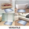 image:imageOLANLY Bathroom Rugs Sets 3 Piece Soft Absorbent Microfiber Bath Mats and UShaped Contour Toilet Rug Machine Wash Dry Plush Shaggy Bath Mat Set for Bathroom 30x2024x1624x20 GreyBlue