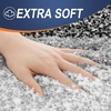 image:imageOLANLY Bathroom Rugs Sets 3 Piece Soft Absorbent Microfiber Bath Mats and UShaped Contour Toilet Rug Machine Wash Dry Plush Shaggy Bath Mat Set for Bathroom 30x2024x1624x20 GreyBlack