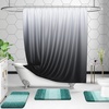 image:imageOLANLY Bathroom Rugs Sets 3 Piece Soft Absorbent Microfiber Bath Mats and UShaped Contour Toilet Rug Machine Wash Dry Plush Shaggy Bath Mat Set for Bathroom 30x2024x1624x20 GreyBlackish Green
