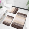 image:imageOLANLY Bathroom Rugs Sets 3 Piece Soft Absorbent Microfiber Bath Mats and UShaped Contour Toilet Rug Machine Wash Dry Plush Shaggy Bath Mat Set for Bathroom 30x2024x1624x20 GreyBrown