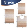 image:imageOLANLY Bathroom Rugs Sets 3 Piece Soft Absorbent Microfiber Bath Mats and UShaped Contour Toilet Rug Machine Wash Dry Plush Shaggy Bath Mat Set for Bathroom 30x2024x1624x20 GreyBeige